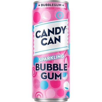 Candy Can Bubblegum sycená limonáda s příchutí žvýkačky 330 ml