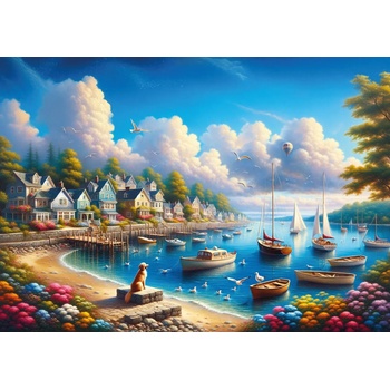 Art Puzzle - Puzzle Village of Joyful Sails - 260 piese