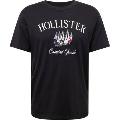 HOLLISTER Тениска 'coastal' черно, размер xxl