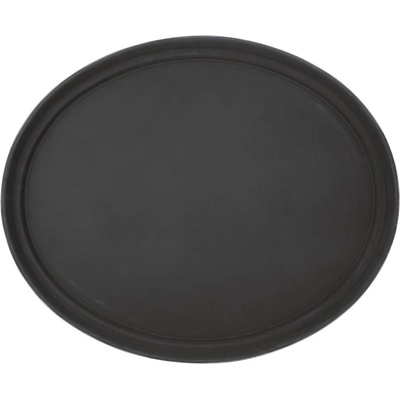 Kristallon protiskluzový oválný tác plastový černý 685x560mm