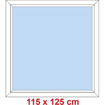Soft Plastové okno 115x125 cm FIX neotevíravé Bílá