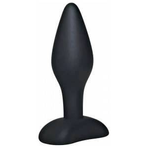 Black Velvets Small Plug Silicone 9cm Compact Anatomical Model Black
