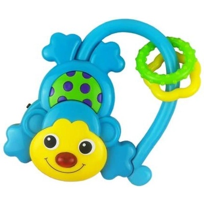 Baby Mix Детска дрънкалка със звук Baby Mix Маймунка синя