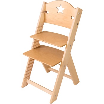 Sedees dřevěná rostoucí židle lakovaná s hvězdičkou