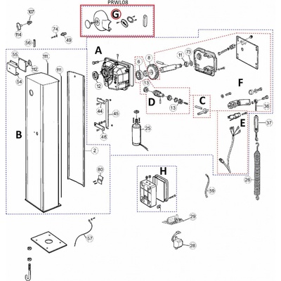 PRWL03 kit pre WL4/6 - uvoľňovací hriadeľ