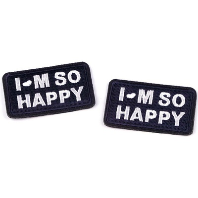Nažehlovačka I´m so happy, střední, 2 modrá tmavá