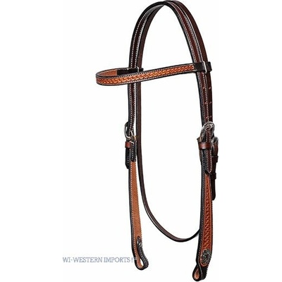 Westernová uzdečka WESTERN IMPORTS TWO TONE pro chladnokrevné koně xFULL