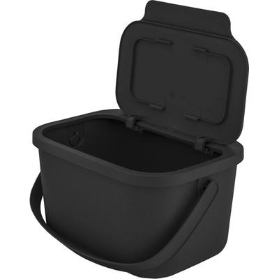 Altom Malý odpadkový kôš s výklopným vekom 4,5 l – čierny