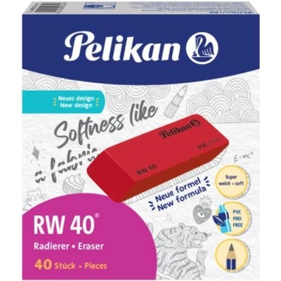 Pelikan Guma bez PVCRW 40 červená 40 ks