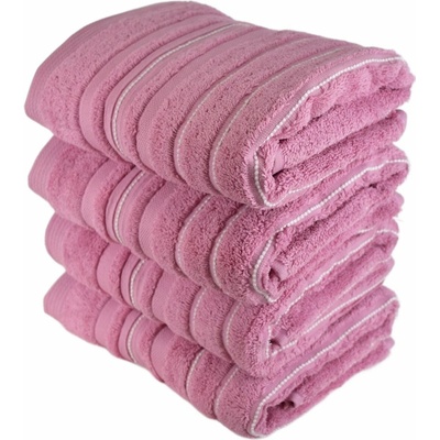 BerryHome Stripes súprava uterákov 50 x 90 cm 4 ks ružové