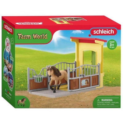 Schleich Farm World 42609 Бокс за пони с исландски жребец (42609)