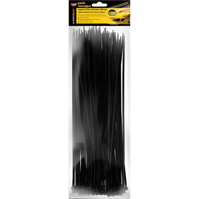Moje Auto Virage VIRAGE Černé stahovací pásky 100 ks 370x4,8mm