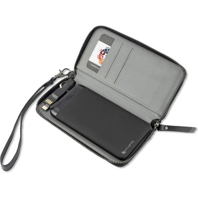 4smarts All in One Charging Set - комплект външна батерия и кабел (ключодържател) за мобилни устройства (черен)