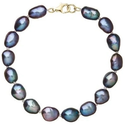 Pavona perlový náramek z říčních perel se zapínáním ze 14 karátového zlata 923011.3/9260 peacock