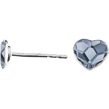 Nubis stříbrné se srdcem Crystals from Swarovski Denim Blue NB 0203 DB