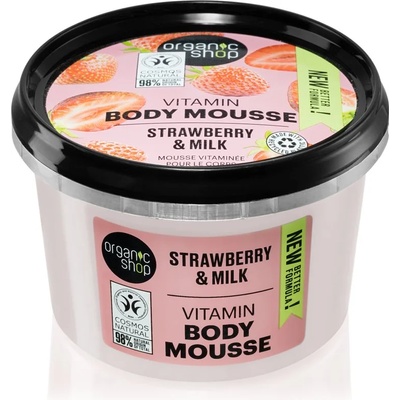 Organic Shop Strawberry & Milk пяна за тяло 250ml