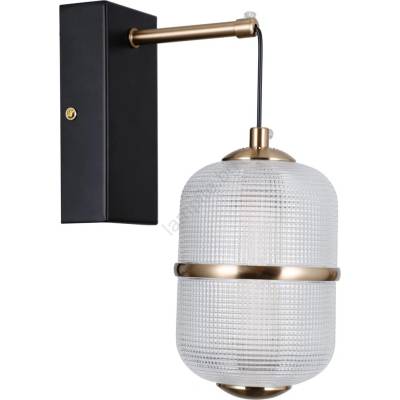 Italux wl-34375-1-bk - led стенна лампа alani led/6w/230v 3000k черна/златна (it0704)