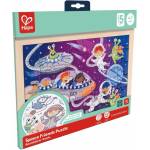 Hape Дървен пъзел Hape International - Космически приятели (H1644) - ozone