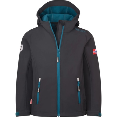 TROLLKIDS Детско софтшел яке Trollkids Kid's Trollfjord Jacket Softshell jacket - Black / Petrol - размер 122 (EU) (703-2088-2120)