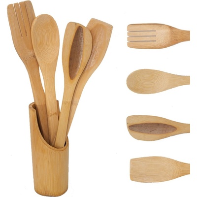TFY KITCHEN 52759 5dílná sada kuchyňského náčiní, bambusové – Zboží Dáma