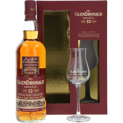 Glendronach 12y 43% 0,7 l (dárkové balení 1 sklenice)