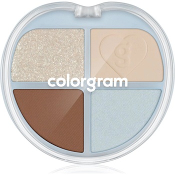 Colorgram Tintin Dory Eyeshadow Palette палитра със сенки за очи и озарители цвят 02 Chestnut Dory 4 гр