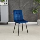 Autronic CT-281 BLUE4 modrá sametová látka nohy černý kov