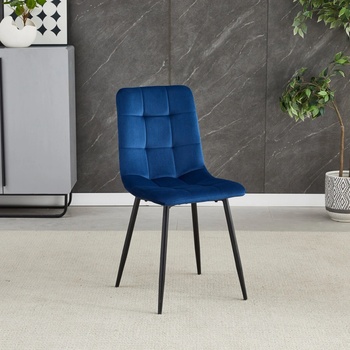 Autronic CT-281 BLUE4 modrá sametová látka nohy černý kov