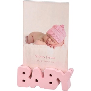 Takk Рамка за снимка Takk Woody - Baby, 10 х 15 cm, розова (706467)