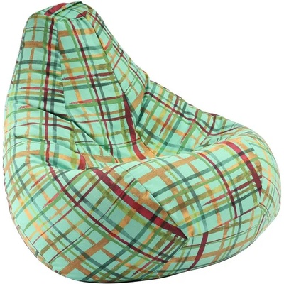 Pufrelax Пуф круша, 220л. , Nirvana Hobbit - Ocean, Перящ се калъф, Пълнеж от полистиролни перли, Гама Premium