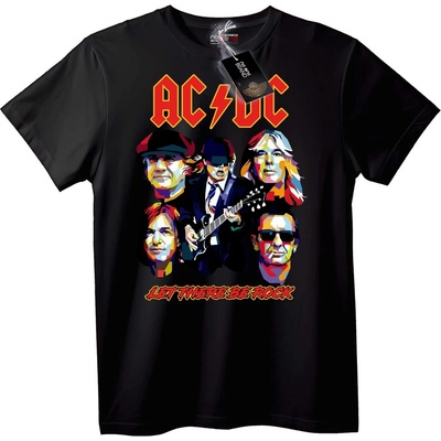 NOONEBRAND Тениска AC/DC Нека има рок - 6XL, White