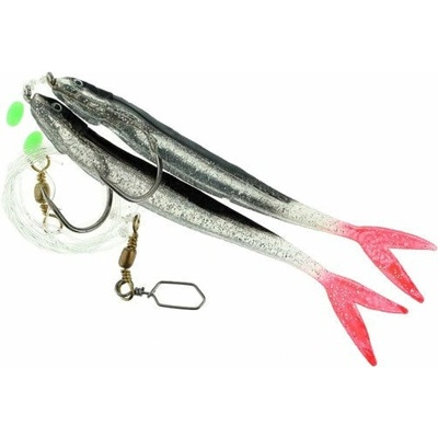 Kinetic Sabiki Soft Tail UV 8/0 Black Fire Tail