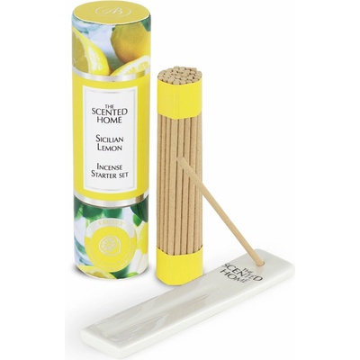 Ashleigh & Burwood Sada vonných tyčinek mini s keramickým stojanem Sicilian Lemon 12 cm