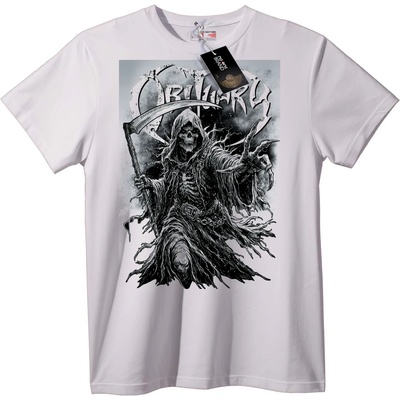 NOONEBRAND Тениска OBITUARY Мрачен Жътвар - M, White