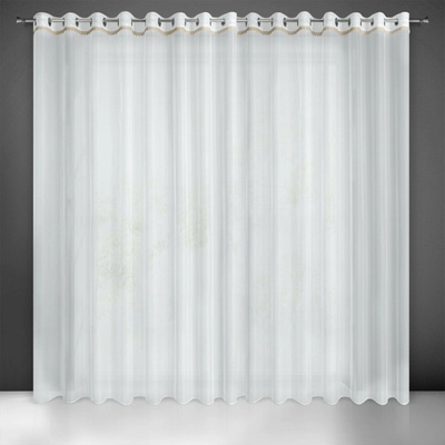 EUROFIRANY ZÁCLONA NA KRÚŽKOCH MERIL 300 CM X 250 CM BIELA