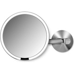 simplehuman Стенно/козметично огледало със светлина/увеличително (5x) ø 20 cm Sensor - simplehuman (ST3003)