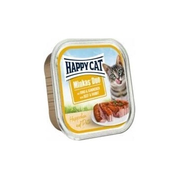 Happy Cat Minkas Duo Beef & Rabbit пастет за котки с говеждо и заек 100gr