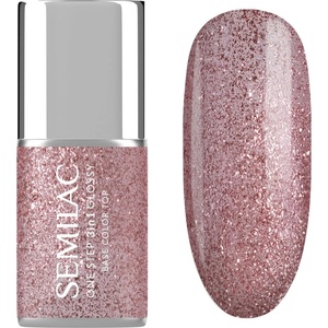 Semilac One Step 3in1 Glossy гел лак за нокти цвят 250 Glitter Pink 7ml