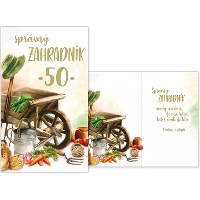 MFP paper s.r.o. Přání k 50. narozeninám Správný zahradník