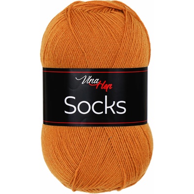 Vlna-hep Socks - ponožková Socks: 61050 Světle rezavá (hořčicovo-skořicová)