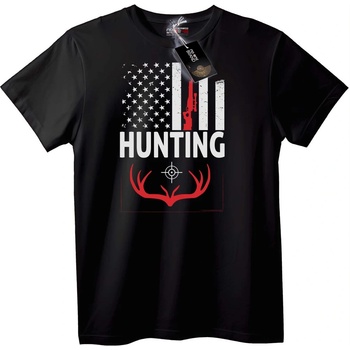 NOONEBRAND Тениска Ловно знаме - 2XL, Black
