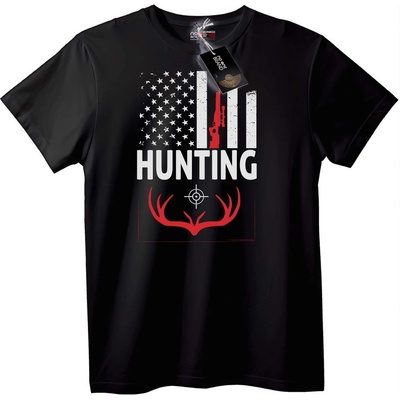 NOONEBRAND Тениска Ловно знаме - 2XL, Black