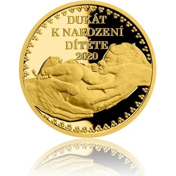 Česká mincovna Zlatý dukát k narození dítěte 2020 s věnováním proof 3,49 g