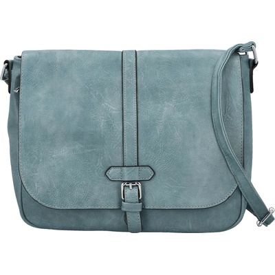 Trendy dámská koženková crossbody kabelka Relinda džínově modrá
