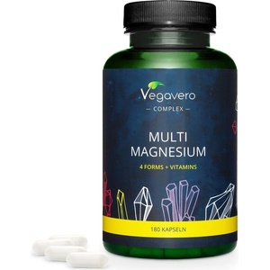 Vegavero Multi Magnesium - Мулти магнезий с витамини В2 и В6, 180 капсули Vegavero (VV-VITA-243)