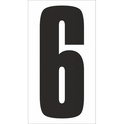 Číslo na plastu - 6 plast 3 mm 40x85 mm – Zboží Dáma