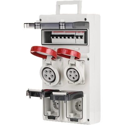 SCAME Табло 632.4500 тип B сглобено с индустриални контакти и токови защити ABB - 632.4500-B (632.4500-B)