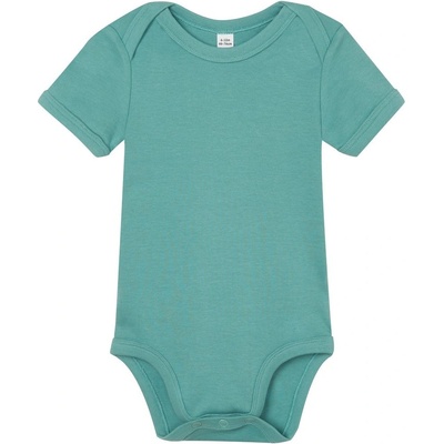 Babybugz Dojčenské body s krátkymi rukávmi Šalviová