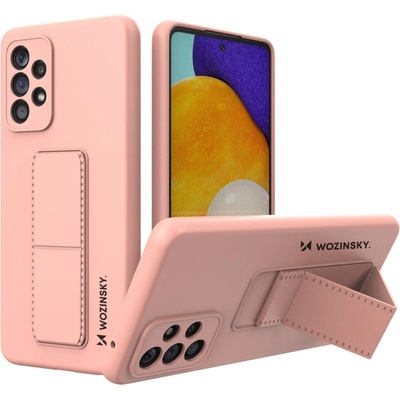 Wozinsky Кейс Wozinsky Kickstand Case Silicone, със стойка, за Samsung Galaxy A73, Розов (9145576247785)