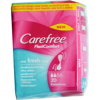 Carefree FlexiComfort slipové vložky so sviežou vôňou 20 ks